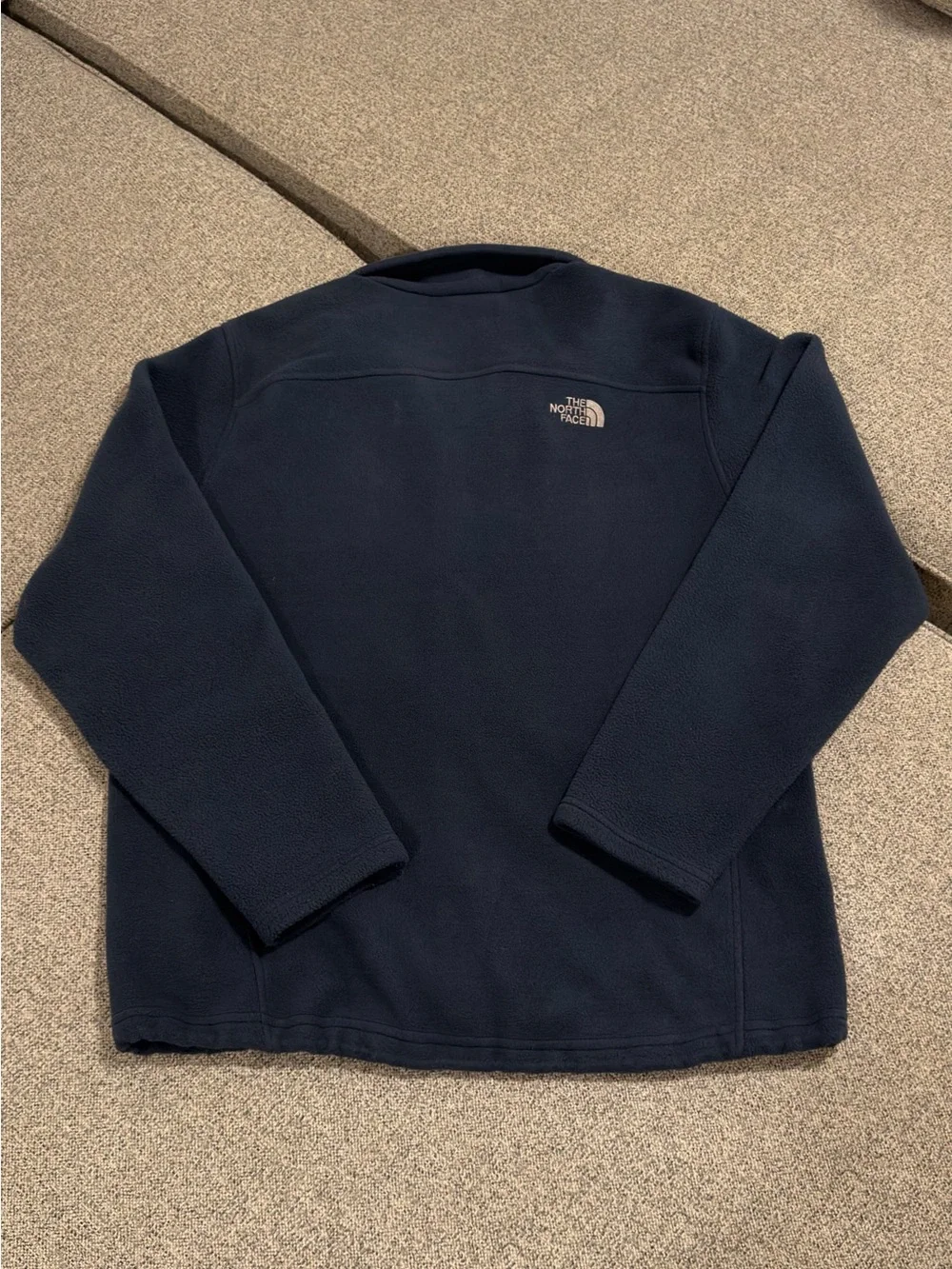 The North Face Fleece Jacket Mens Large Navy Blue Full Zip Outdoor Hiking